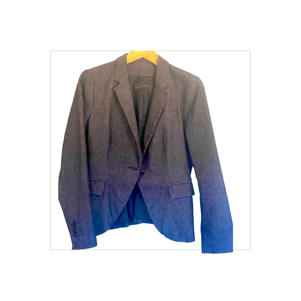 Zara Basics dark denim blazer Size L